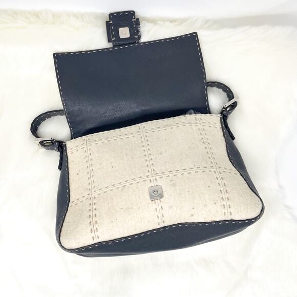 Fendi Black and Cream Shoulder Bag RARE mama baguette - Picture 10 of 15